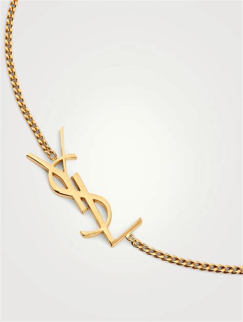 ysl monogram bracelet gold|yves saint laurent bracelet.